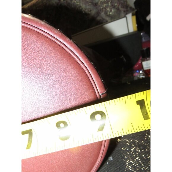 Coach 2014 Bleecker Maroon Leather Grommet Embellished Crossbody Bucket Bag - Picture 10 of 11